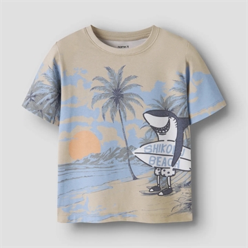 Name It T-shirt - NmmJark - Chateau Gray - i beige
