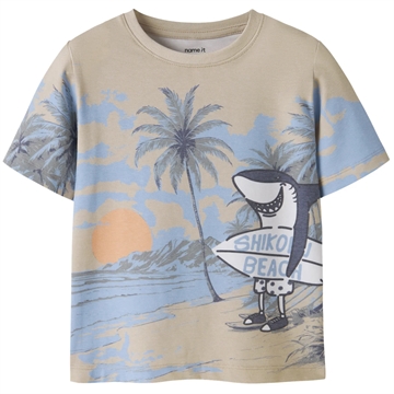 Name It T-shirt - NmmJark - Chateau Gray - i beige