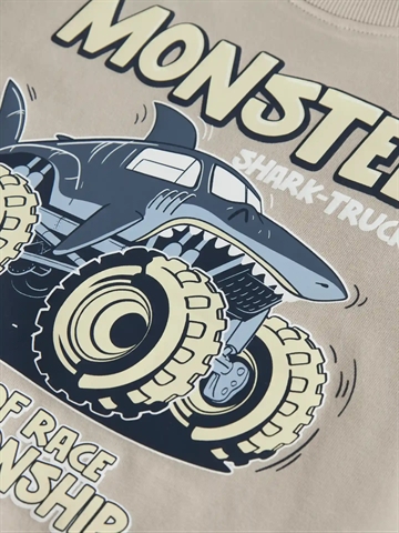 Name It T-shirt - NmmVanyo - Chateau Gray Monster Shark