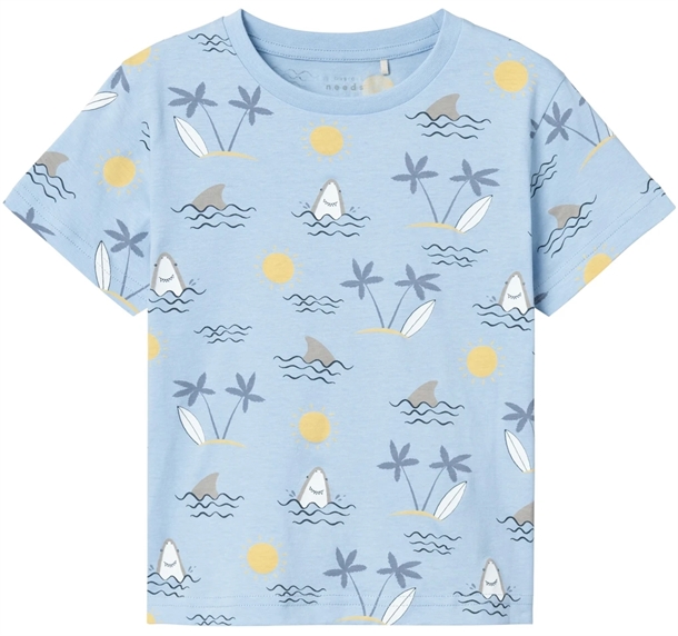 10: Name It T-shirt Valther Chambray Blue Shark