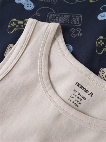 Name It Undertrøje - NkmTank Top - 2-pak - Navy Gamer