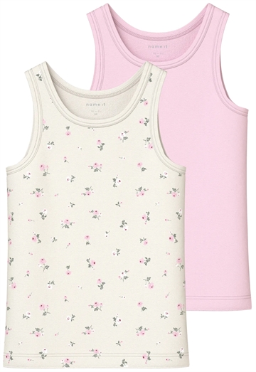 Name It Undertrøje - 2-pak NMFTANK TOP - Jet Stream Flower Ballerina