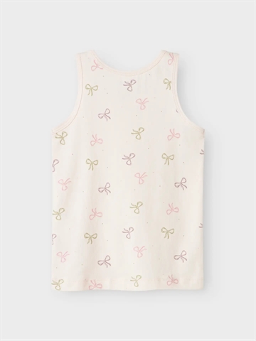 Name It Undertrøje - 2-pak NMFTANK TOP - Barely Pink Bow i rosa med print af sløjfer