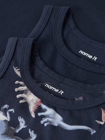 Name It Undertrøje - 2-pak NMMTANK TOP - Dino Navy Blazer