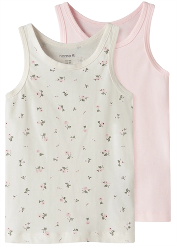 Name It Undertrøje - 2-pak NMFTANK TOP - Jet Stream Flower Ballerina
