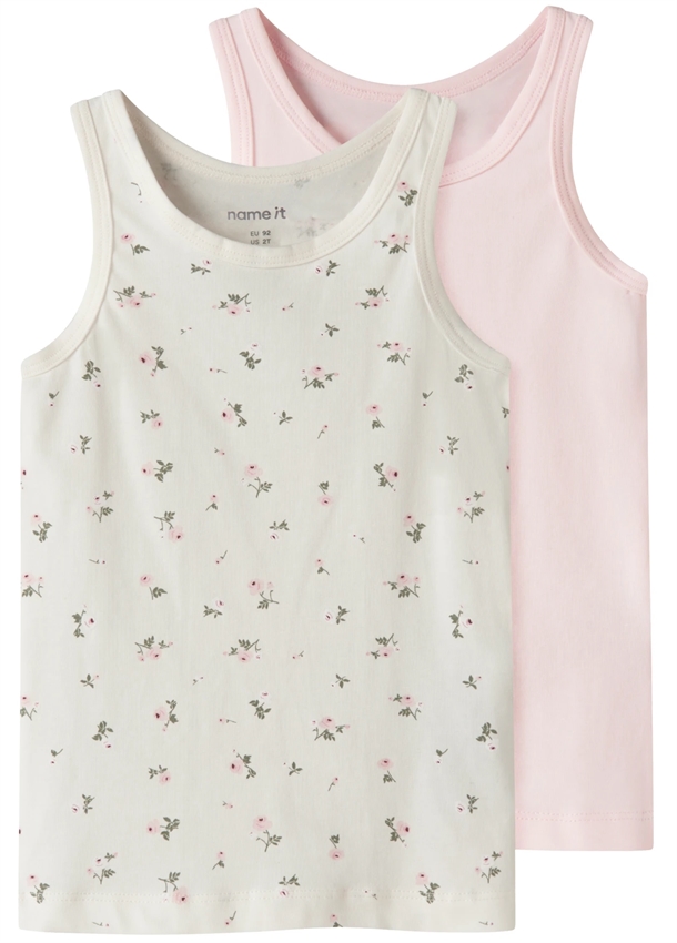 Name It Undertrøje - 2-pak NMFTANK TOP - Jet Stream Flower Ballerina