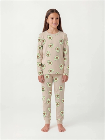 Name It nattøj - nkfnightset - Oatmeal Avocado