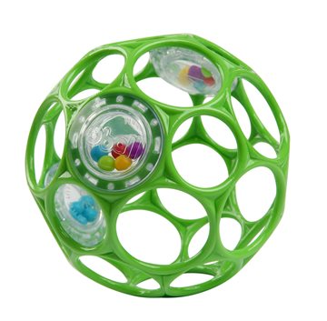 Oball rattle bold grøn - rattle ball