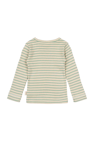 Petit Piao Bluse - Striber - Granite Green/Dark Off White