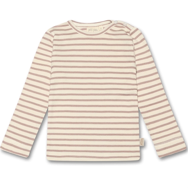 11: Petit Piao Bluse Striber Rose Fawn/Off White