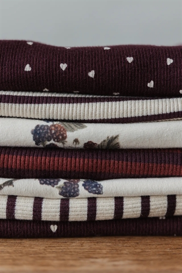 Petit Piao Body - Modal Heart - Dark Grape/White