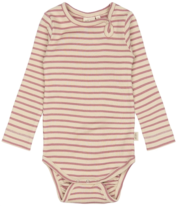 Petit Piao Body - Striber - Nostalgic Rose/off white