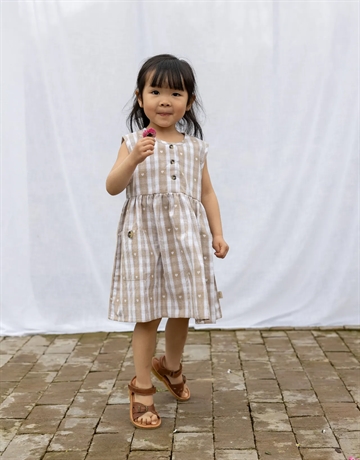 Petit Piao Kjole - Woven - Off white heart