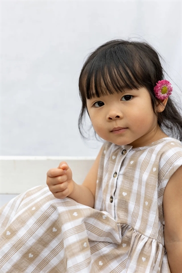 Petit Piao Kjole - Woven - Off white heart