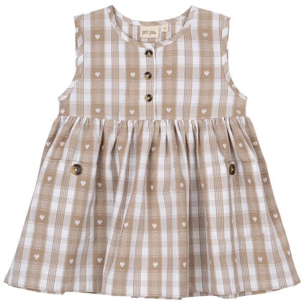 Petit Piao Kjole - Woven - Off white heart