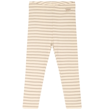 Petit Piao Leggings Modal Striber Simply Taupe/Off White