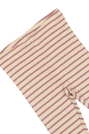Petit Piao Leggings - Striber - Nostalgic Rose/off white
