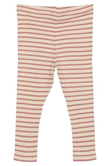 Petit Piao Leggings - Striber - Nostalgic Rose/off white