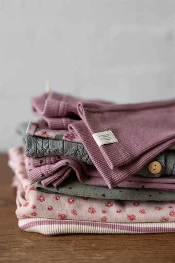 Petit Piao Leggings - Striber - Nostalgic Rose/off white