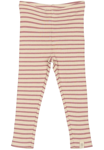 Petit Piao Leggings - Striber - Nostalgic Rose/off white