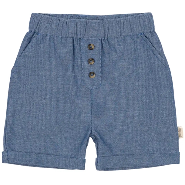 Petit Piao Shorts - Button Woven - Denim Blue