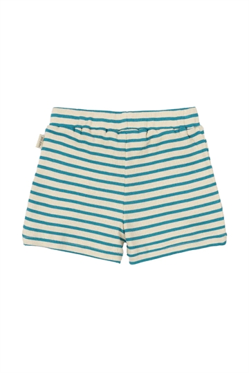 Petit Piao Shorts - Modal Striber - Turquise/Dark off white
