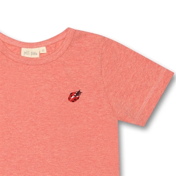 Petit Piao T-shirt - Mariehøne - Sea Shell Pink/Ladybug