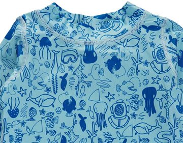 Soft Gallery Badebluse med UV Silver Blue Baby Astin Dive Sun