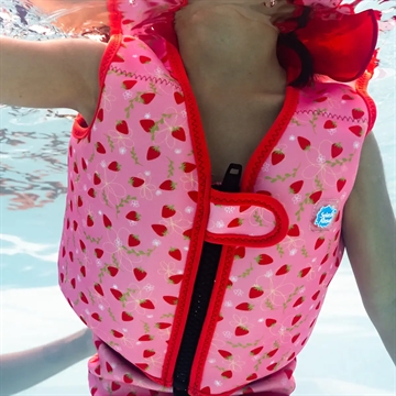 Splash About Svømmevest - Go Splash - Strawberry - med jordbær print