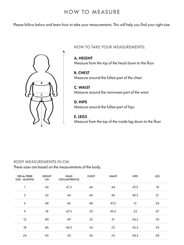 VER de TERRE fleecedragt - Navy/Mocca - størrelsesguide
