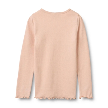 Wheat Bluse - Ida - Rib - Powder i lys rosa