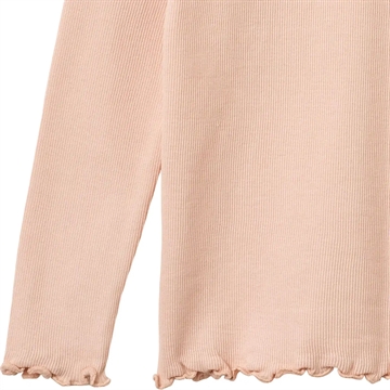 Wheat Bluse - Ida - Rib - Powder i lys rosa