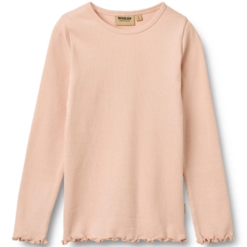 Wheat Bluse - Ida - Rib - Powder i lys rosa
