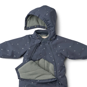 Wheat Flyverdragt - Adi - Greyblue Letters i blå