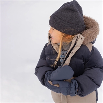 Wheat Hue - Uld - Beanie Omalas - Charcoal Melange