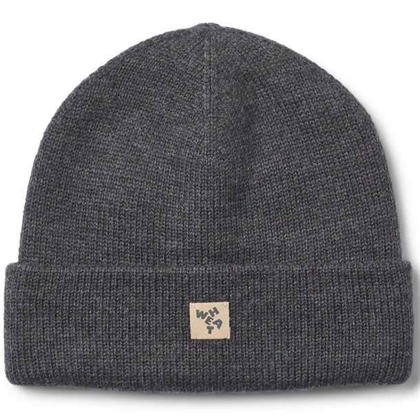 Wheat Hue - Uld - Beanie Omalas - Charcoal Melange