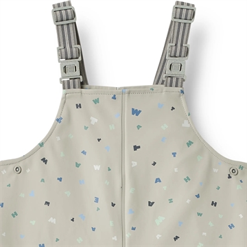 Wheat Regnbukser med seler - Charlo - Light Flint Letters