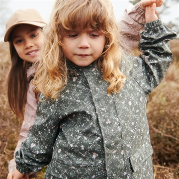 Wheat Regnjakke - Ollo - Forest Lake Checked Flowers
