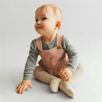 Wheat Strømpebukser - Karla Wool Lace - Uld - Offwhite med blonde