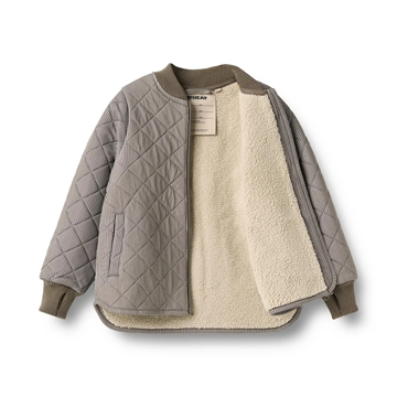 Wheat Termojakke m. fleecefor - Benni - Brown Stripe - brun med hvide striber