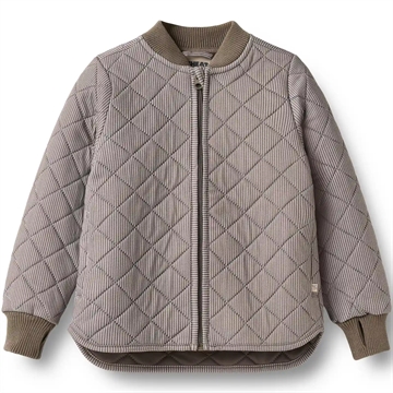 Wheat Termojakke - Loui - Brown Stripe - brun med hvide stiber