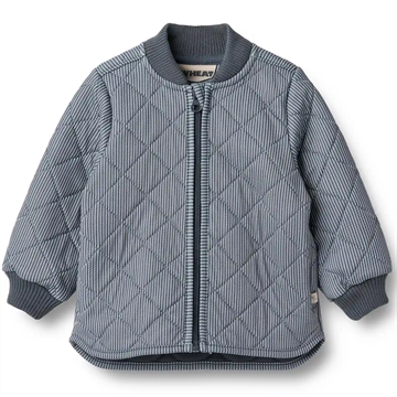 Wheat Termojakke - Loui - Ink Stripe - i blå med striber