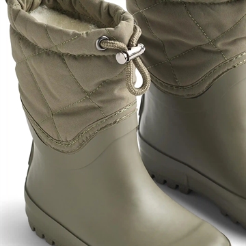 Wheat Termostøvler - Drizzle Snowboot - Dry Leaves - i støvet grøn