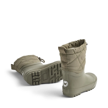 Wheat Termostøvler - Drizzle Snowboot - Dry Leaves - i støvet grøn