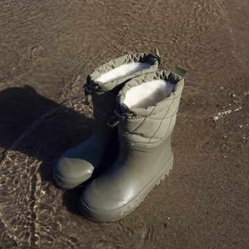 Wheat Termostøvler - Drizzle Snowboot - Dry Leaves - i støvet grøn