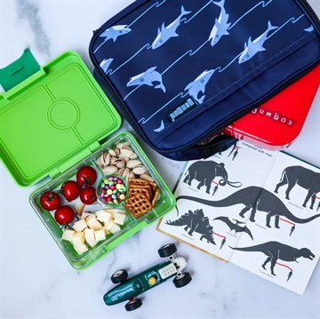 Yumbox Madkasse m. 3 Rum - Bento Snack - Grøn/Haj