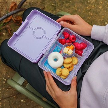 Yumbox Madkasse m. 3 Rum - Bento Snack - Lavendel Lilla Enhjørning