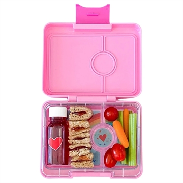 Yumbox Madkasse m. 3 Rum - Bento Snack - Power Pink/Rainbow