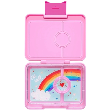 Yumbox Madkasse m. 3 Rum - Bento Snack - Power Pink/Rainbow