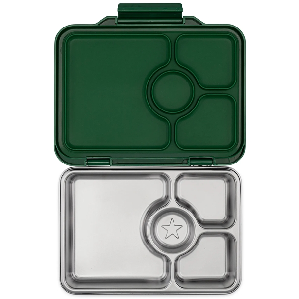 Yumbox Madkasse m. 4 rum - Stål - Pret - Dublin Grøn